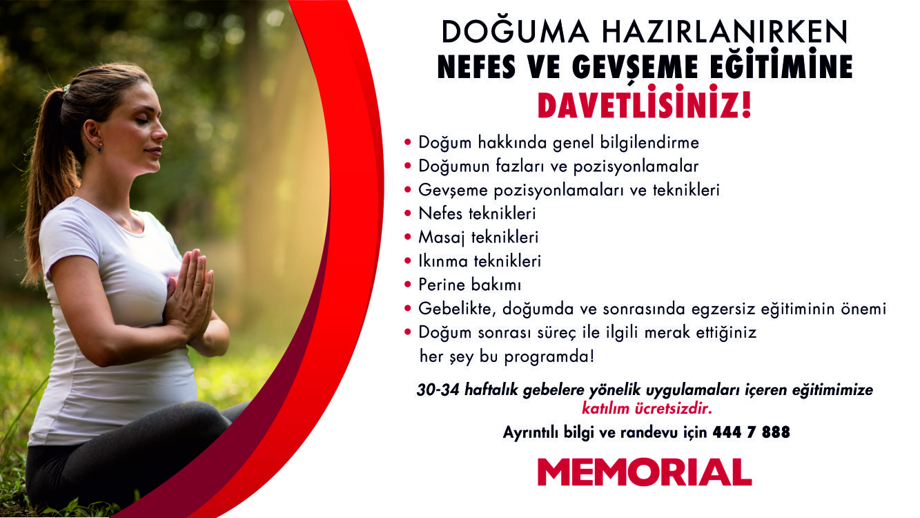 NEFES VE GEVŞEME EĞİTİMİ DOĞUMU KOLAYLAŞTIRIYOR