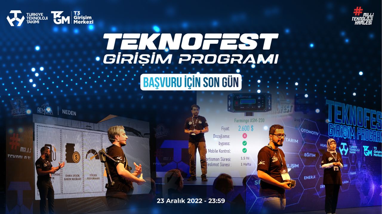 TEKNOFEST GİRİŞİM PROGRAMI 2. Dönem Başvuruları İçin Son Gün