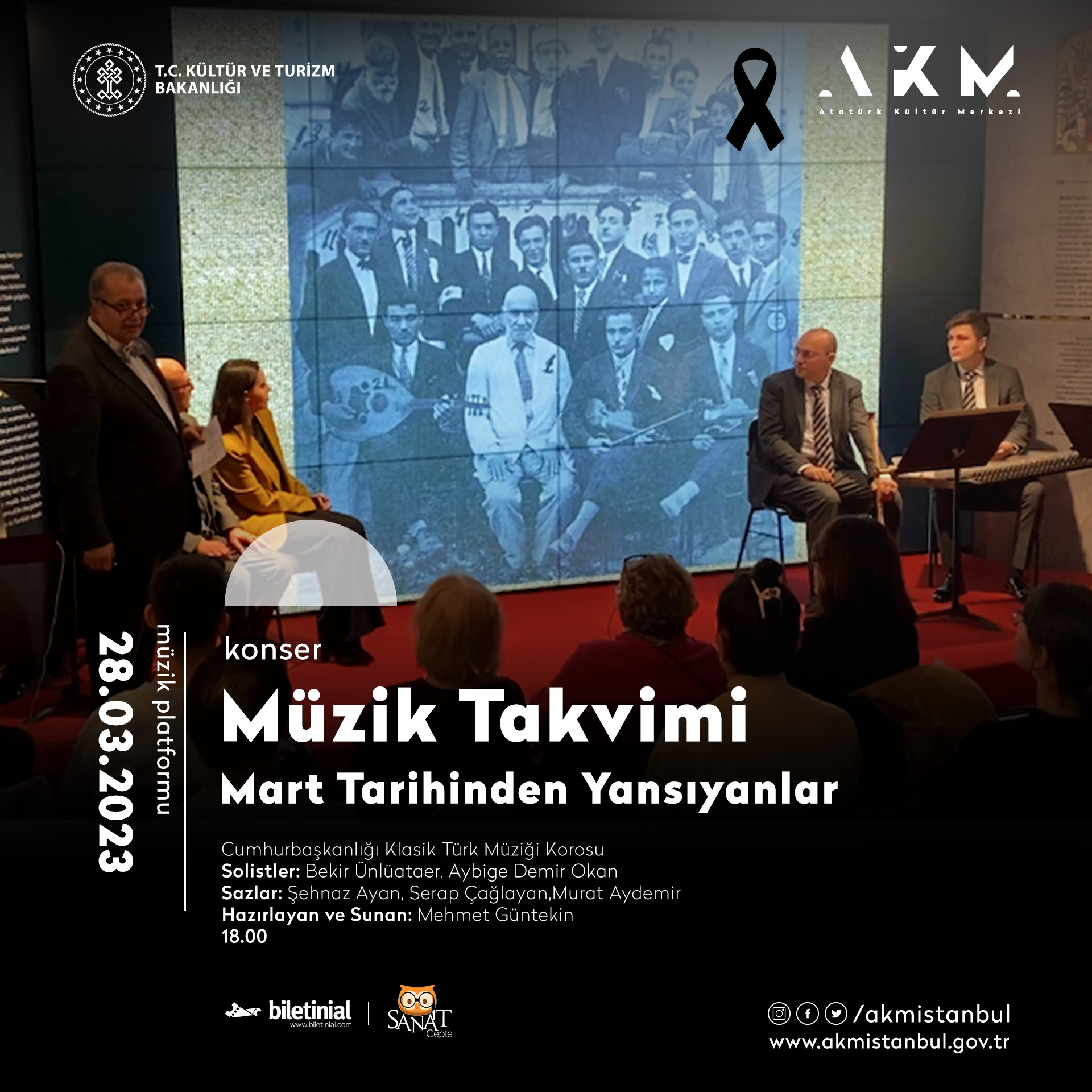 Cumhurbaşkanlığı Klasik Türk Müziği Korosu’ndan   AKM’de mart ayında iki konser