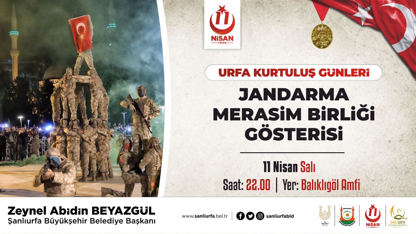 ŞANLI KURTULUŞ PROGRAMINDA JANDARMA MEHTER VE MERASİM GÖSTERİSİ