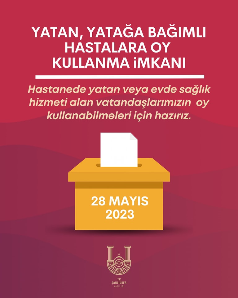 Yatan, Yatağa Bağımlı Hastalara Oy Kullanma İmkanı