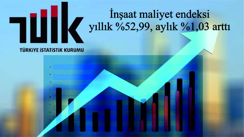 İnşaat maliyet endeksi yıllık %52,99, aylık %1,03 arttı