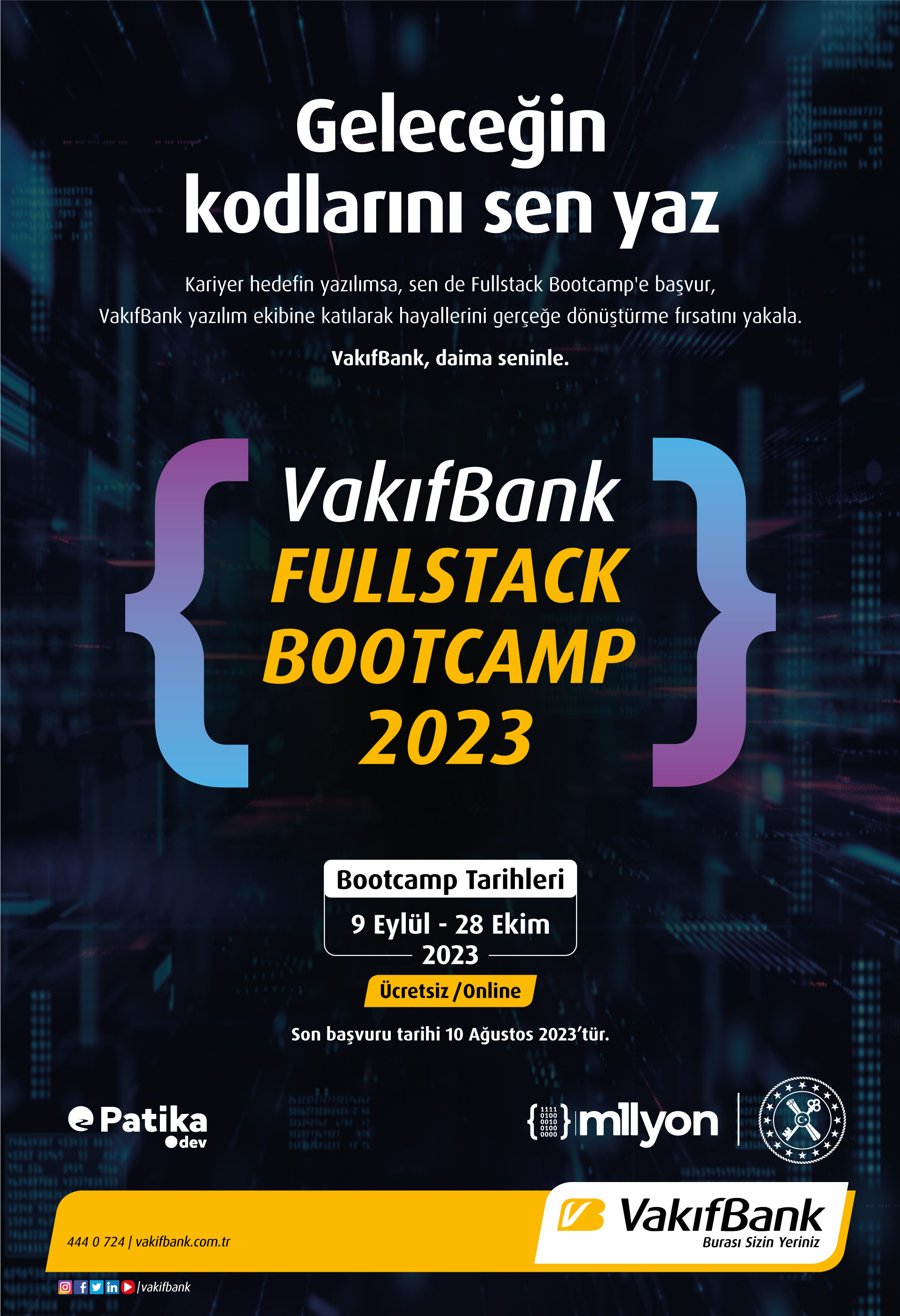 VakıfBank Fullstack Bootcamp 2023 başvuruları başlıyor