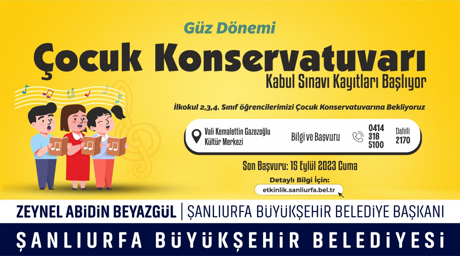 BÜYÜKŞEHİR BELEDİYESİ ÇOCUK VE GENÇLİK KONSERVATUVARI BAŞVURULARI BAŞLADI