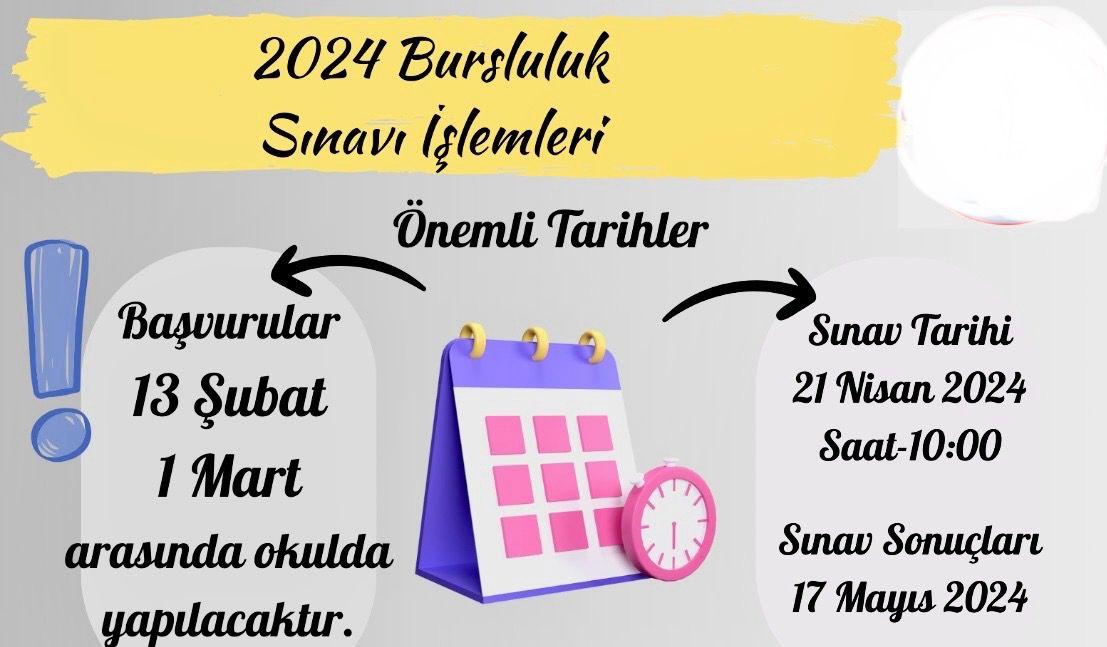 2024 İLKÖĞRETİM VE ORTAOKUL BURSLULUK SINAV BAŞVURULARI YARIN BAŞLIYOR