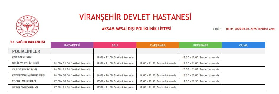 Mesai Dışı Poliklinik Hizmeti